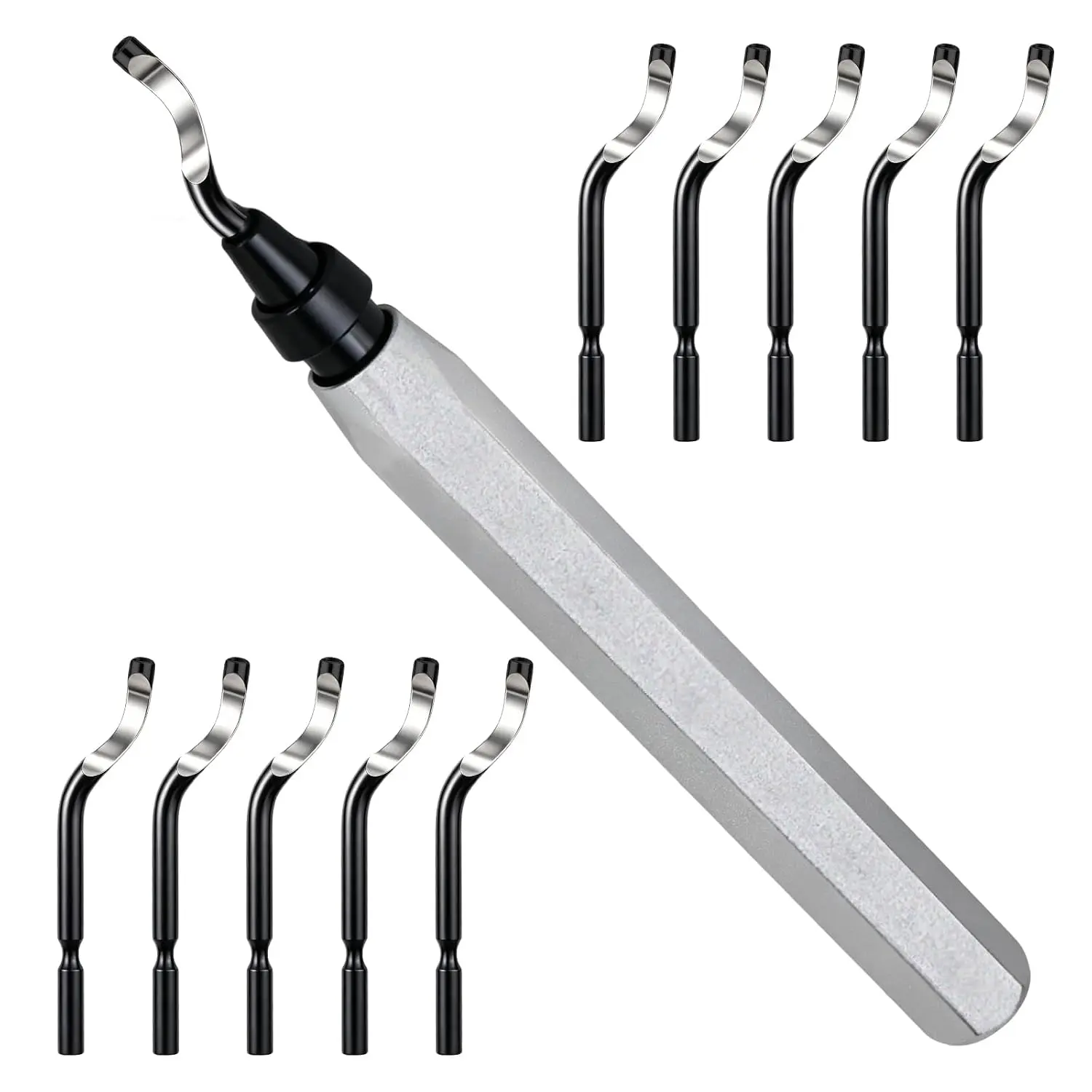 Deburring Tool, Deburring Tool  Printing with 11 High Speed Steel , Deburring Tools for Metal, , Copper, PVC Pipes, Plastic, ,  Printer Edges, Deburring Burr Remover Reamer Tool