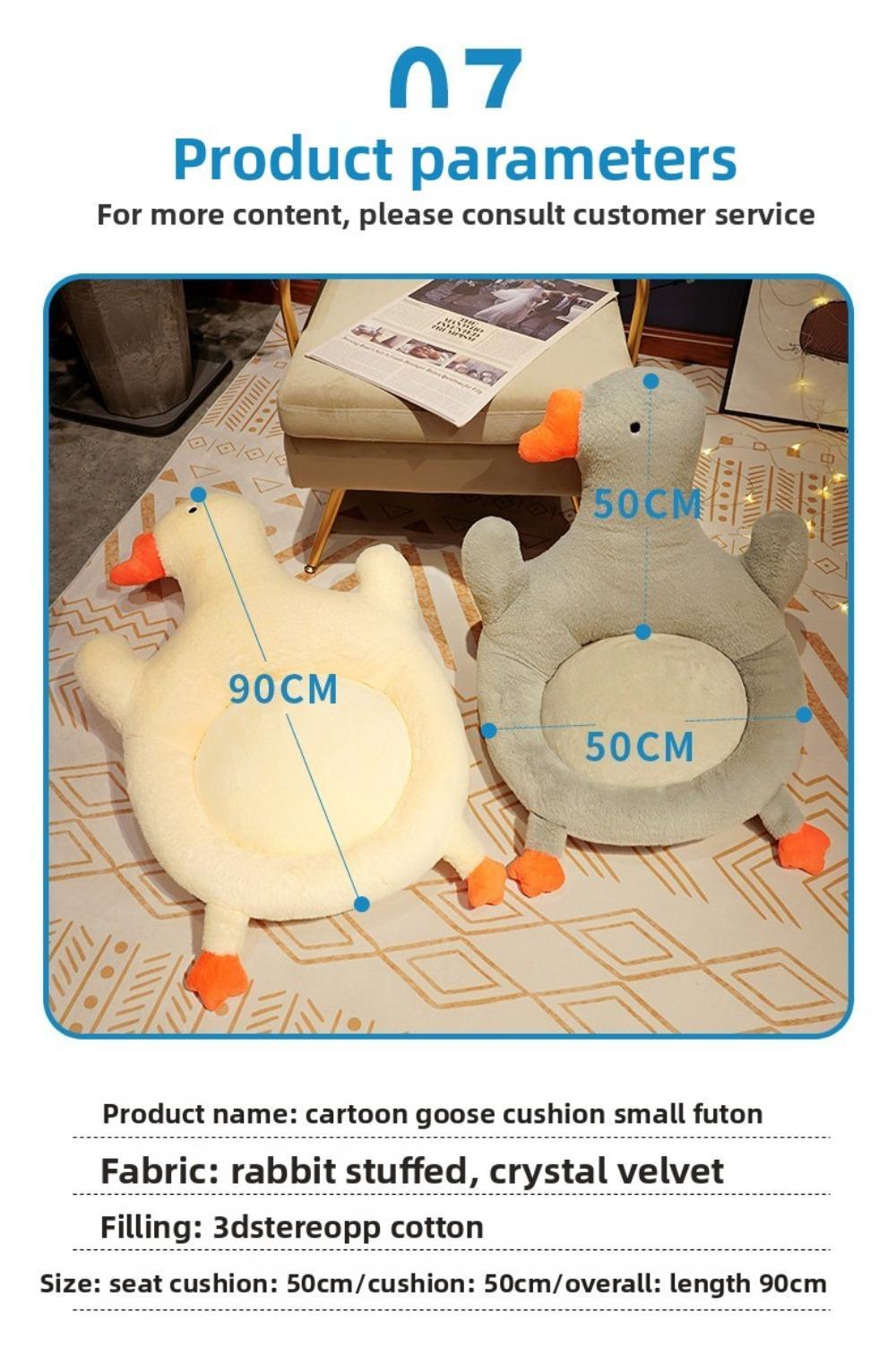Cartoon Design Big White Goose Cushion Integrated Design Backrest Cushion Office Cushion Thickened Student Cushion
