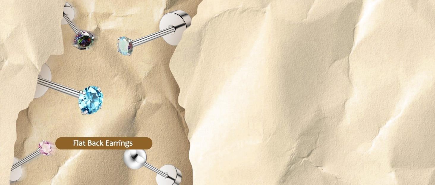 CASSIECA 12Pairs 20G Stainless Steel CZ Stud Earrings for Women Men Cartilage Helix Earrings Set Round Cubic Zirconia Screw Flat Back Stud Piercing