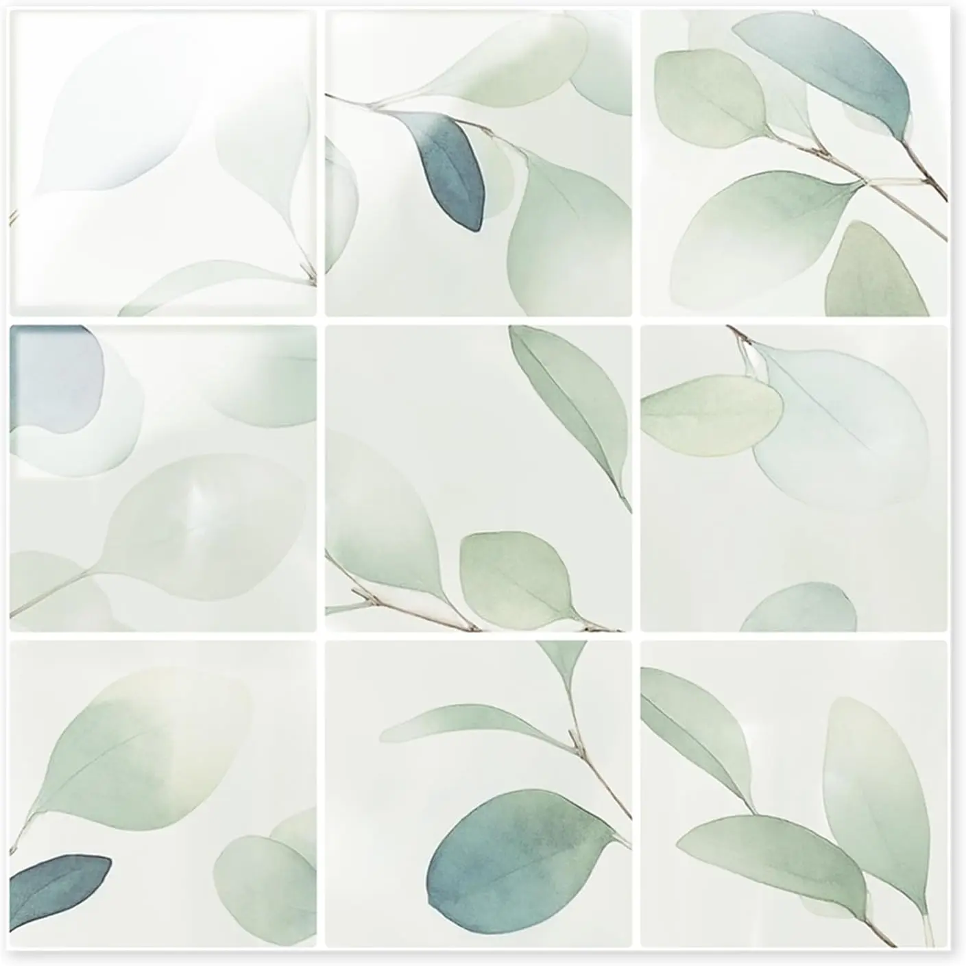Peel & Stick Tile Stickers  Self-Adhesive Backsplash Stickers for Kitchen Bathroom Decor 10 Pack 11.8''x11.8'' (Light Green)
