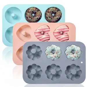 3-Piece Silicone Donut Pan Set – 6-Grid Non-Stick Doughnut, Muffin & Cupcake Baking Tray