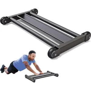Glute Ham Glider, Multi-Functional  Roller with Smooth Wheels, V-Bar for  Curls, Ab Glider Workout & Core Strength
