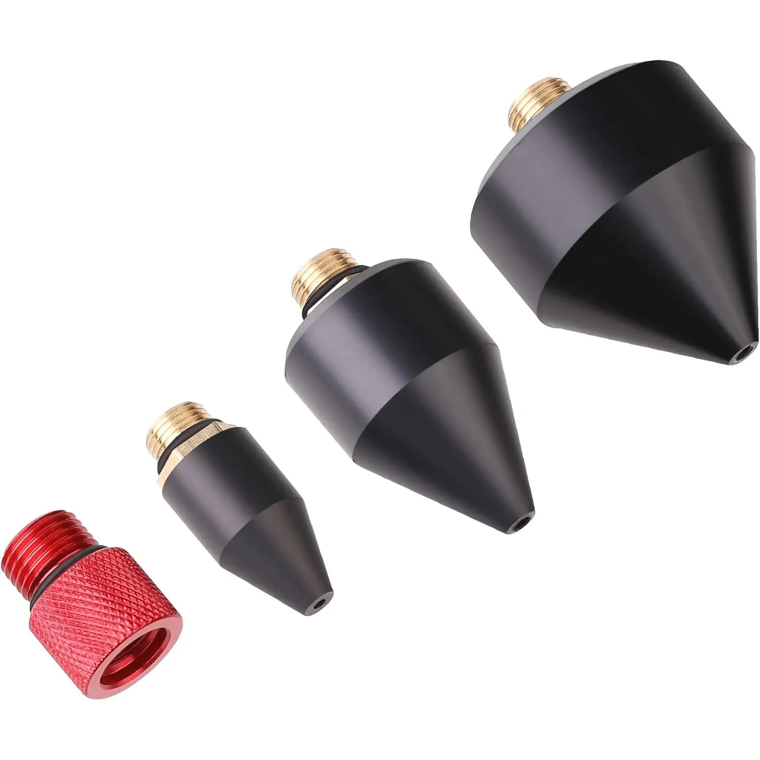 1/8-Inch Rubber Tip Set for Air Blow , 4 count Air Compressor  Nozzle with 1/2-Inch High Flow Adapter
