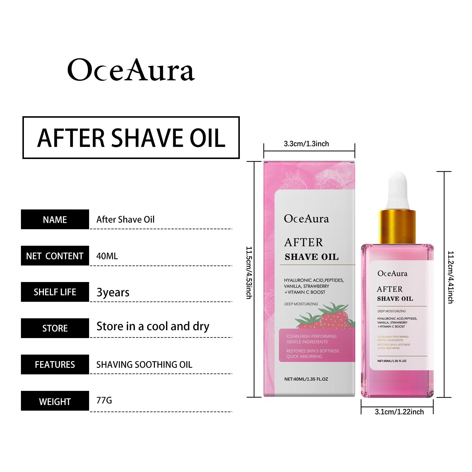 OceAura Strawberry Aftershave Essential Oil, Effectively Protects The Skin And Moisturizes And Smoothes Continuously