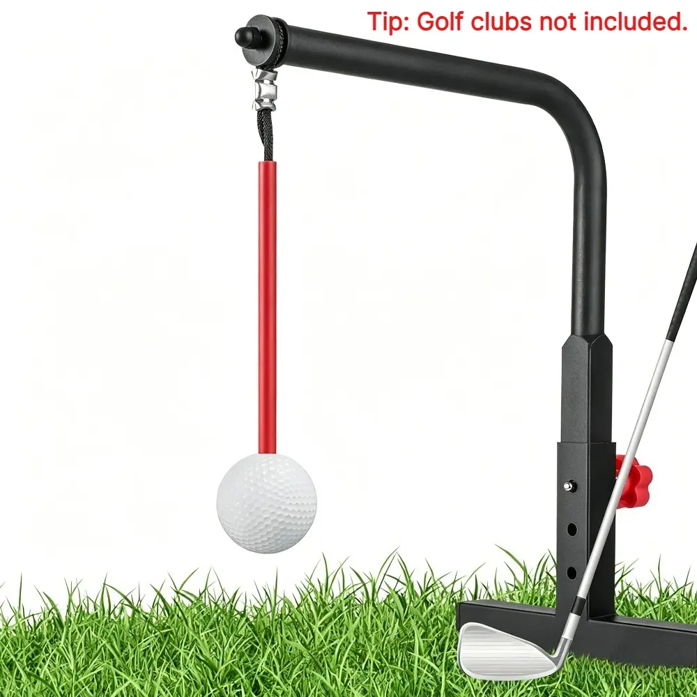 Golf Swing Trainer - Durable Iron Practice Golf Swing Training Aid - Golf Accessories for Kids & Youth with Replacement Ball Included & Height Adjustment Golf Accessories for Gift, Golf Training Aids