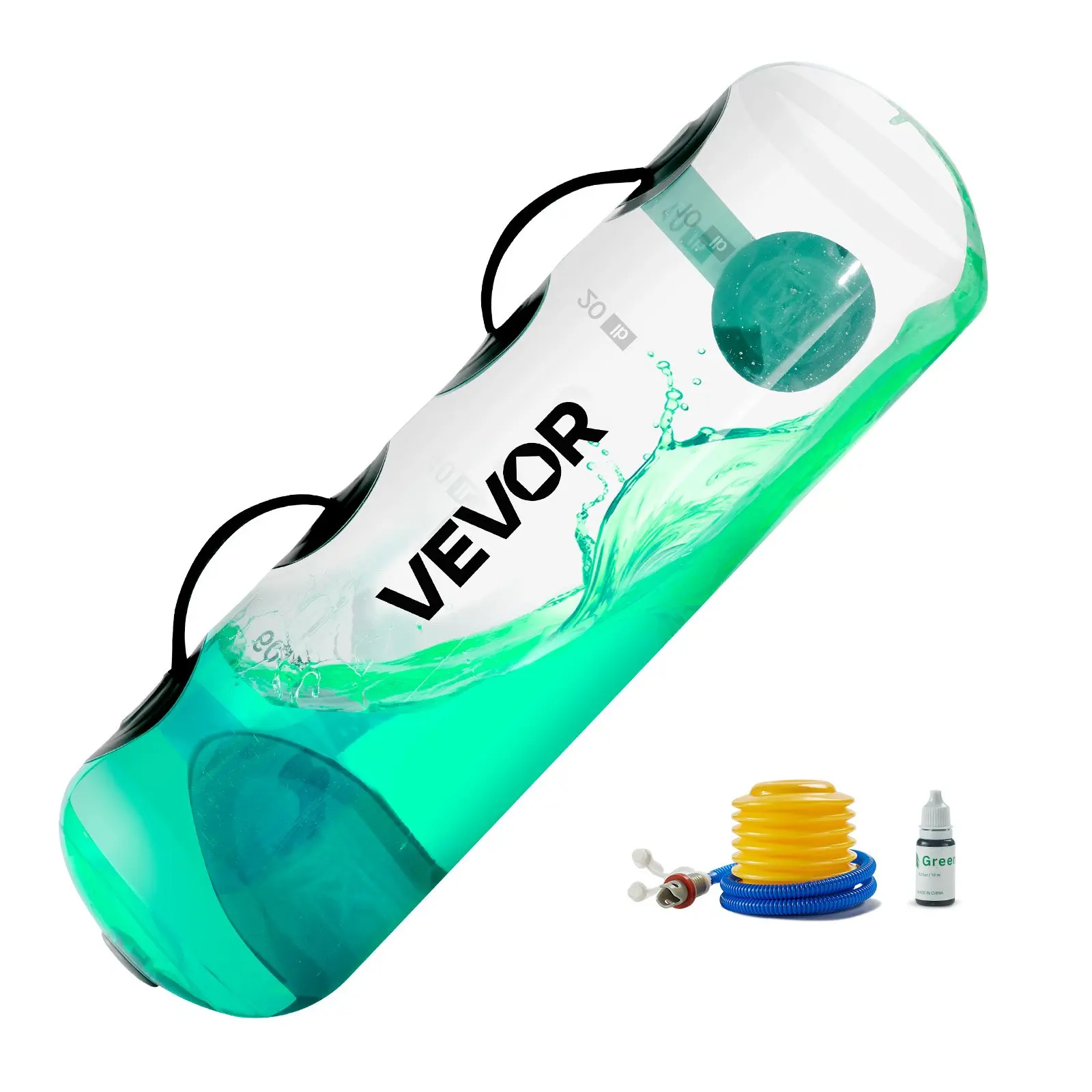 VEVOR Water Weights Aqua Bag, Large Aqua Bags for Workout, 50 lbs Adjustable Portable Stability Fitness & Full Body Exercise Equipment, for Strength Core and Balance Training, Home Gym Exercise, Clea