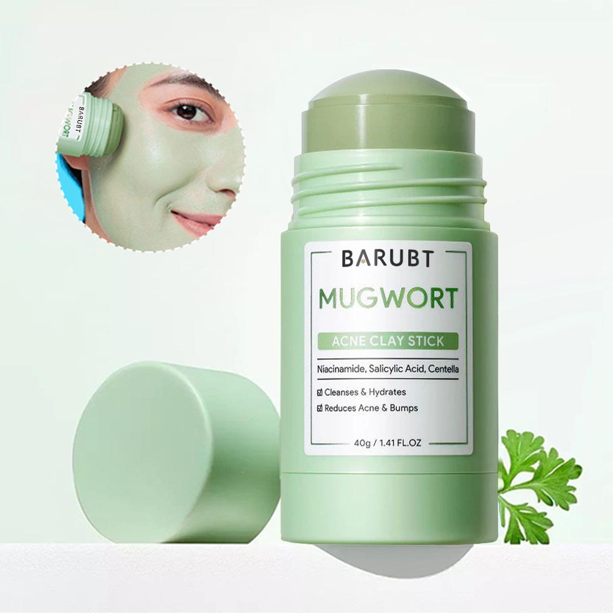 No More Messy Clay Masks!  Mugwort Mask Stick – Swipe, Wait, Wash Off, See Blackheads Gone, Gentle & Soothing, Pores Look Tighter in 1 Week