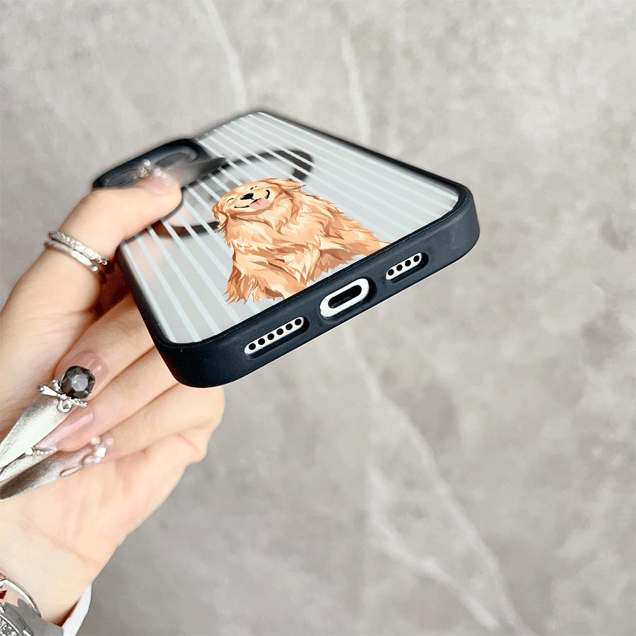 Dog Portrait Magnetic Snap Case for iPhone 17/16 Pro Max 15 Pro 14 13 12 Mini 11 XR XS Plus SE Shockproof Slim Protective Cover