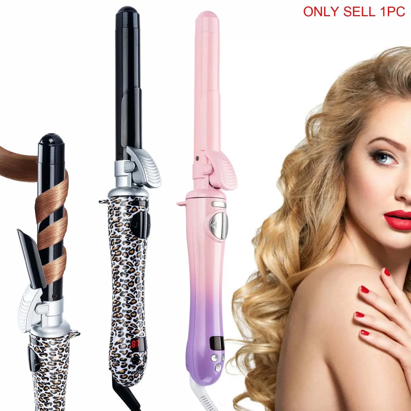 【Black Friday】25mm Automatic Rotating Hair Curler, 1 Box Electric Hair Curler with LCD Display, Hair Styling Tool for Home & Salon Use, Hair Curling Iron, Automatic Curling Irons, Curling Iron Styler, Self Rotating Curler, Curly Hair