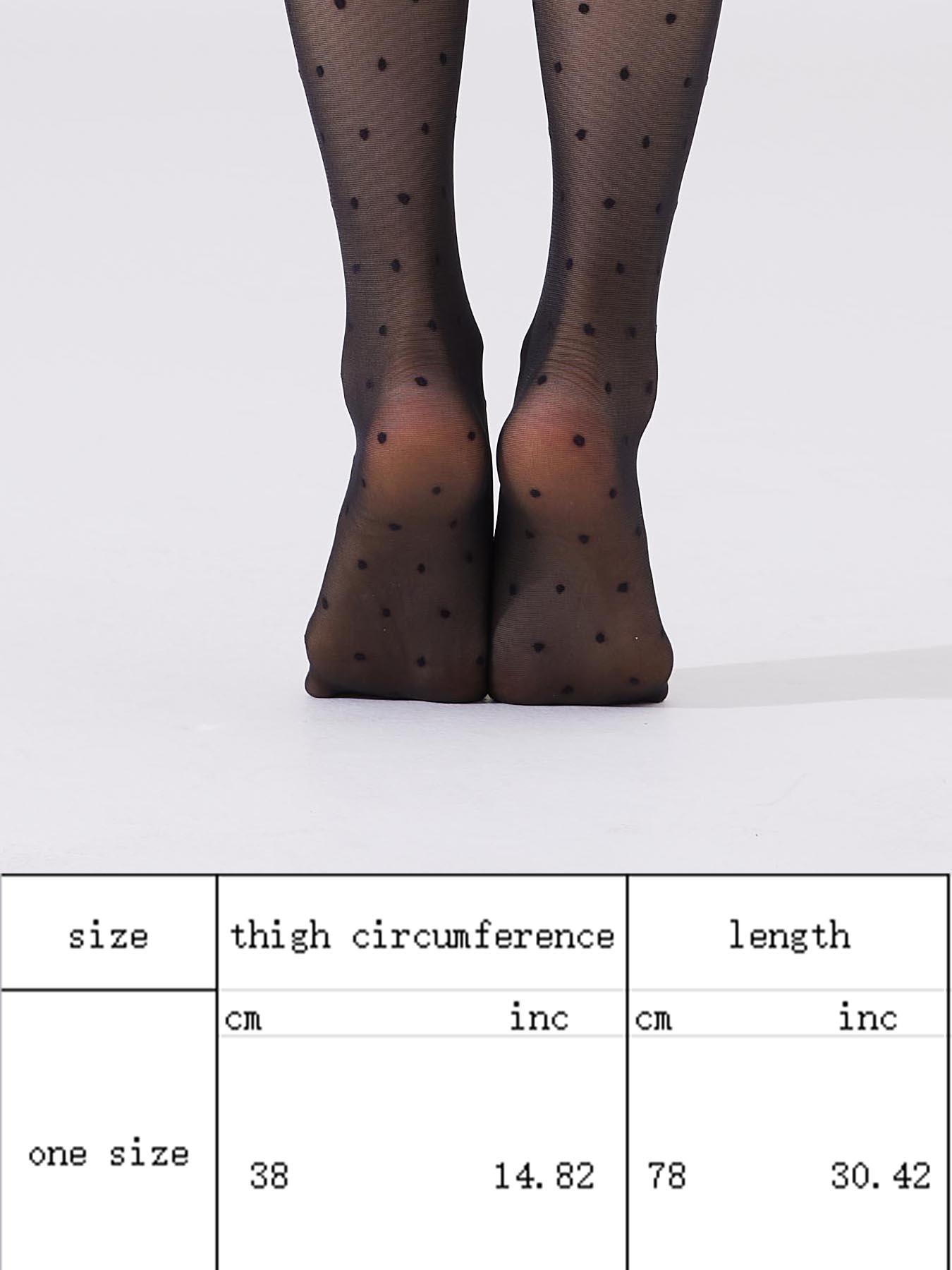 Laseat 20D Polka Dot Lace Thigh-High Socks, Sexy Fashion Over-Knee High Socks, Best Gift Choice, Slim-Fitting, All Seasons