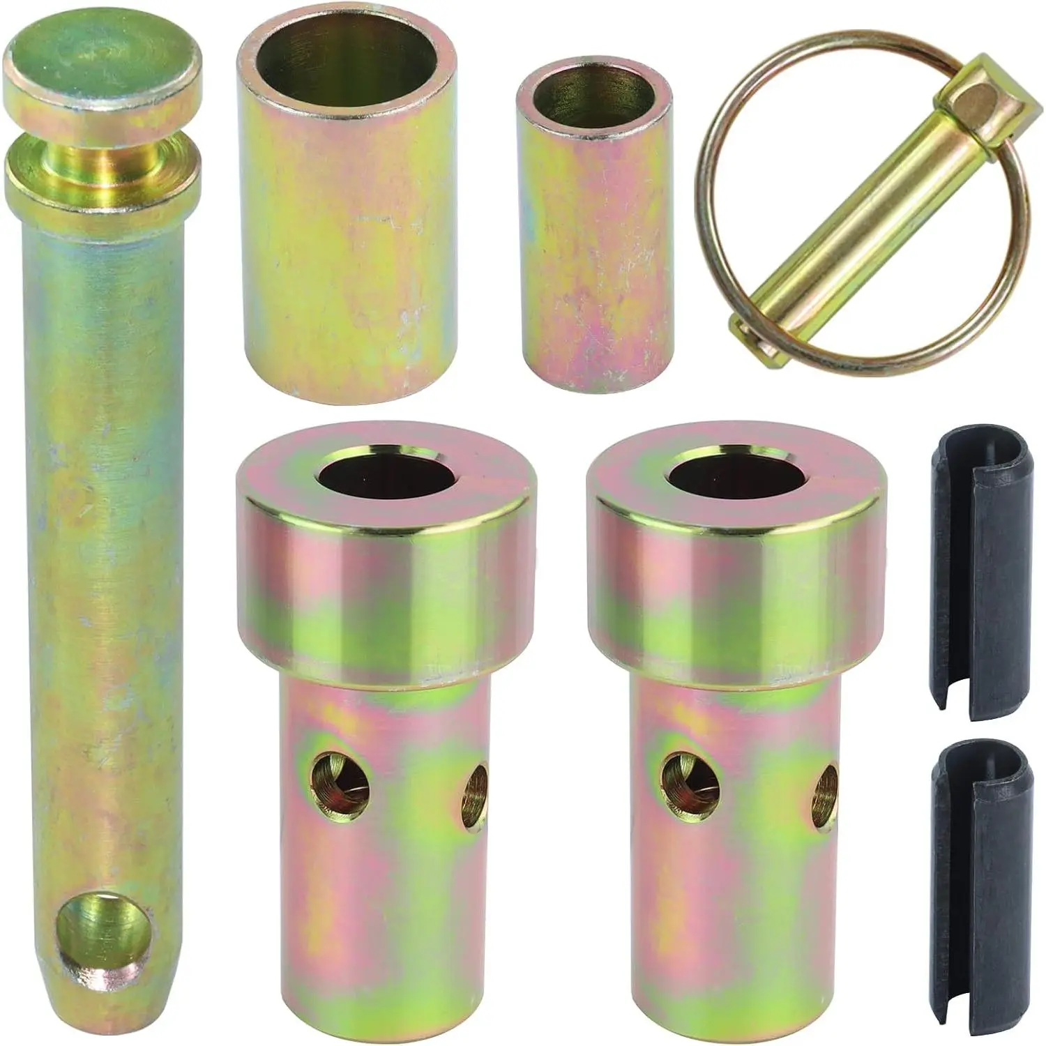 TK95029  1 Quick Hitch Adapter Bushings, Quick Hitch Bushings | with S07070200  1 Top Link Pin Hitch Accessories Heavy Duty Lynch Pin with Ring for 3 Point Quick Hitch Category 1 Tractor