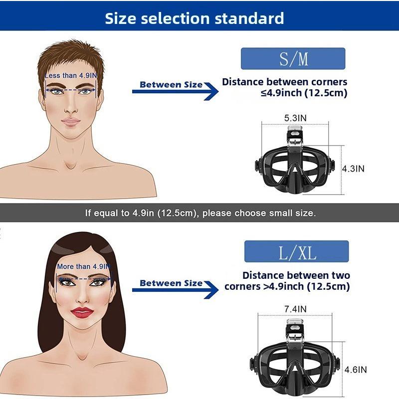 Waterproof and anti-fog diving  Small snorkeling  Adult children  dry diving  Snorkeling, stealth  wide view full face snorkel mask