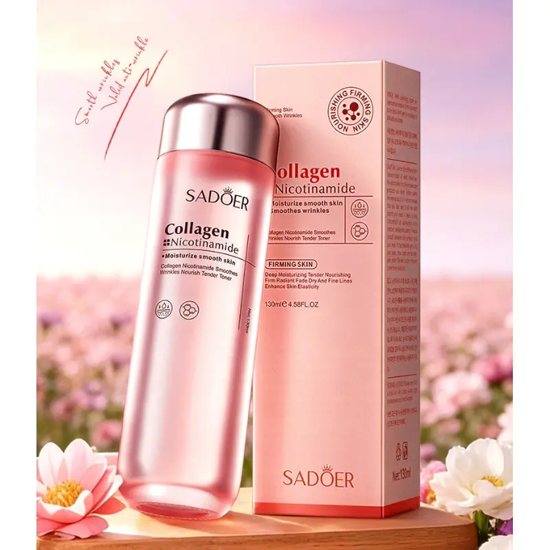 Collagen Niacinamide Toner 130ml Hydrating Moisturizing Nourishing Soothing Facial Water Soothe Dry Skin Reduce Fine Lines Daily Facial Care For Women