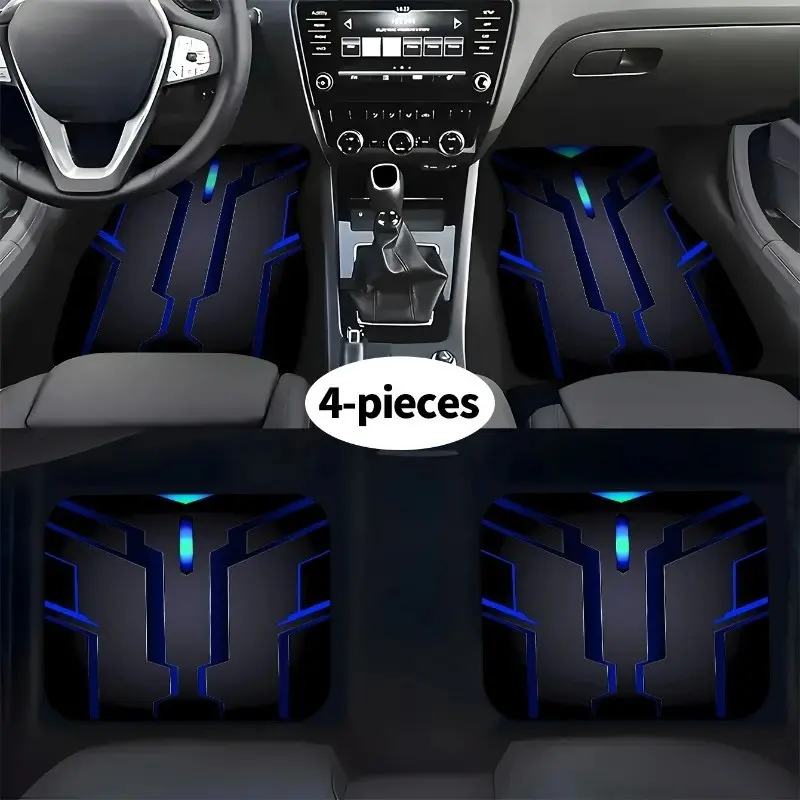 4pcs Car Floor Mats, Car Mats Set All Weather, Unique Pattern, All-Season, Universal Fit for Cars/suvs, Pet Friendly, Perfect Gift for Holidays