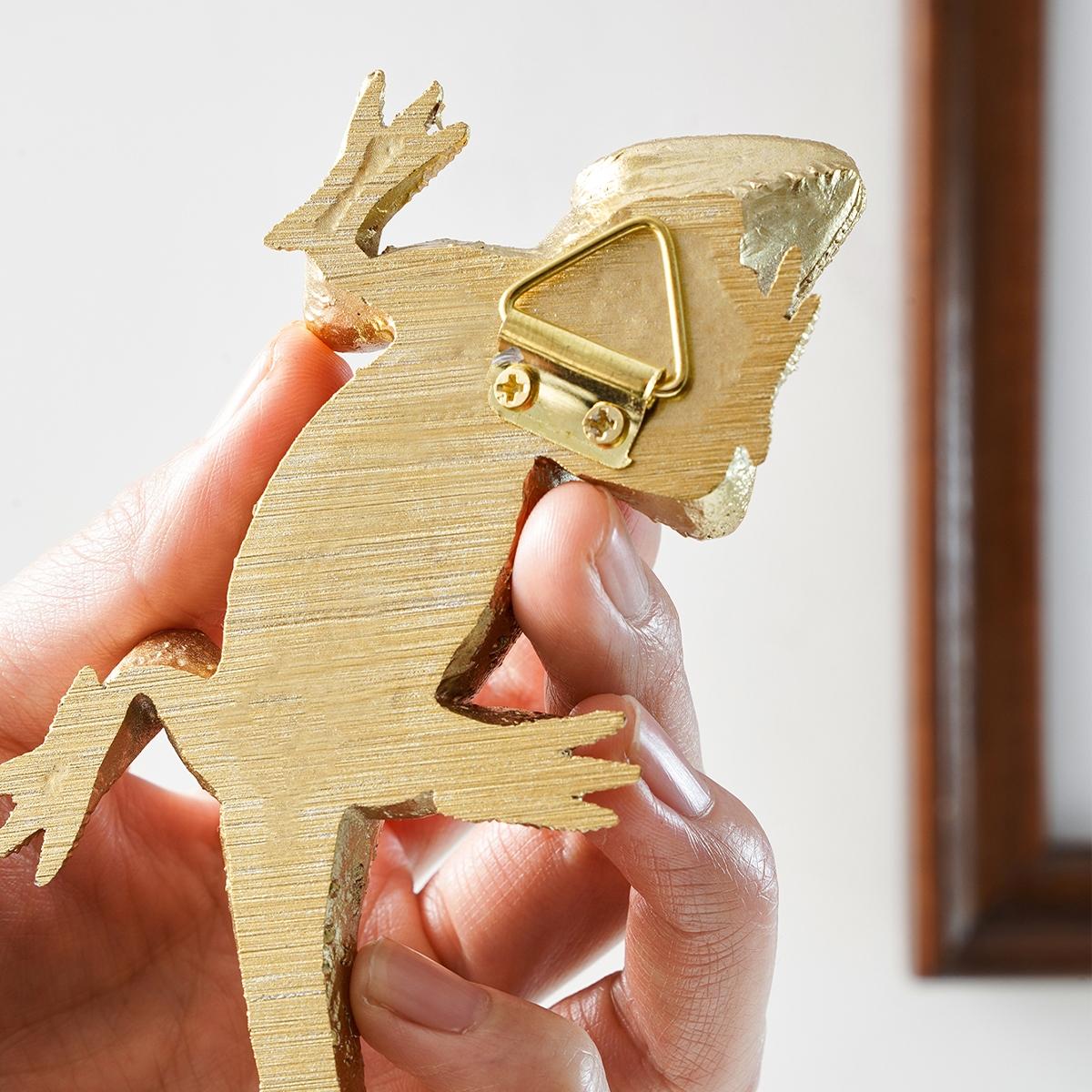 European Style Lizard Wall Hanging Decor, Vintage Resin Craft, Handmade Home Wall Decoration, Wall Mounted Decoration, 1 Piece