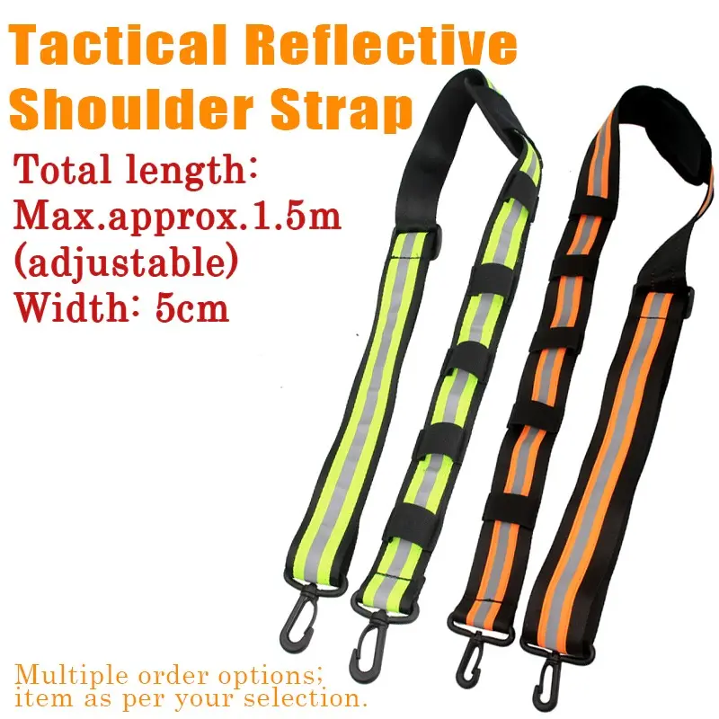 Outdoor Tactical Adjustable Crossbody Shoulder Strap, Multi-Functional Quick Release Lanyard, Reflective Rescue Strap for Construction, Fire Rescue & Security Duty, Police Portable Radio Radio Protector Strap, Unisex,Walkie Talkie Accessories