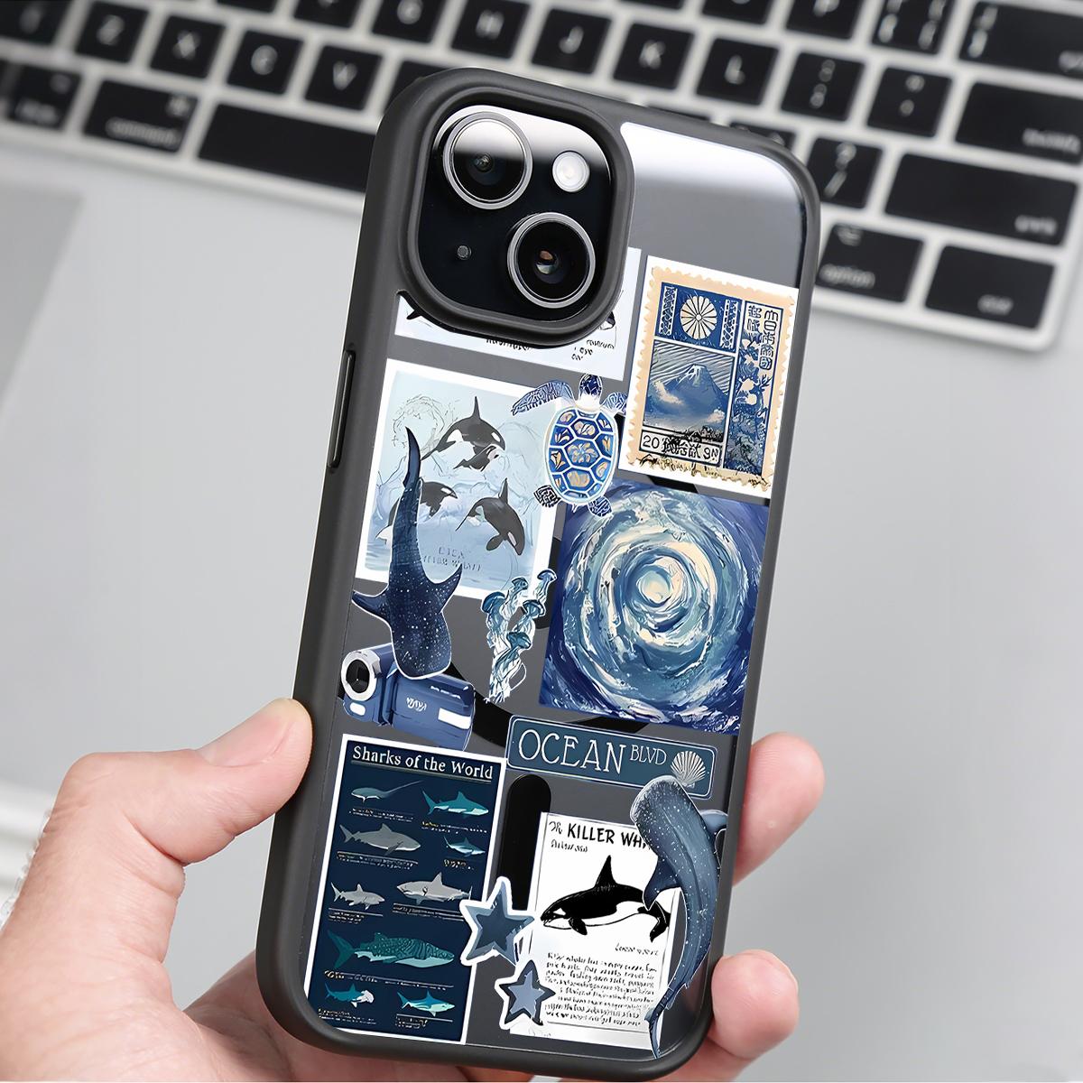 Whale Shark Pattern Clear Magnetic Phone Case, Compatible with MagSafe Silicone Bumper Protective Cover For iPhone X 11 12 13 14 15 16 17 Pro Max Plus