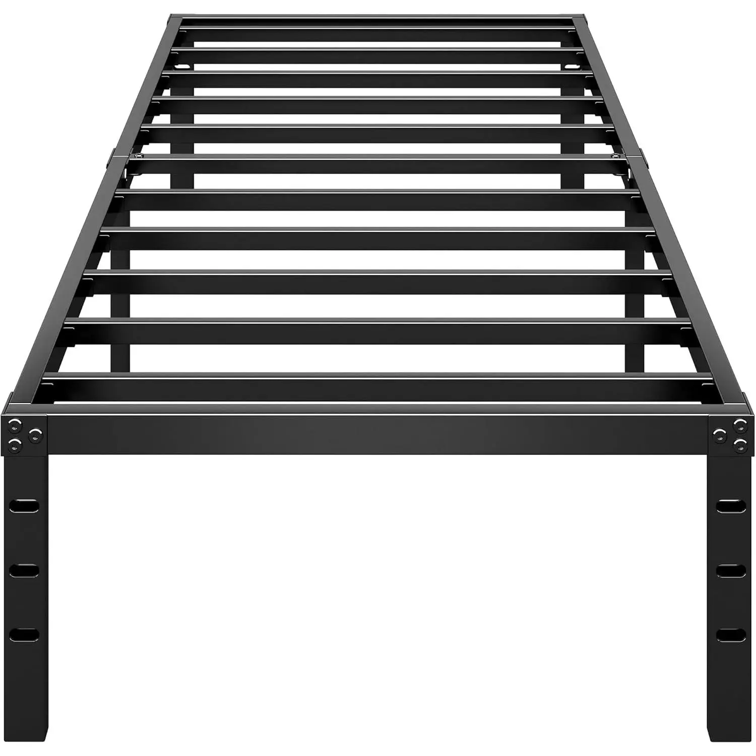Metal Platform Bed Frame 14 Inch Tall Bed No Box Spring Needed, Size Bed with Sturdy Slat Support,Easy to Assemble,Black