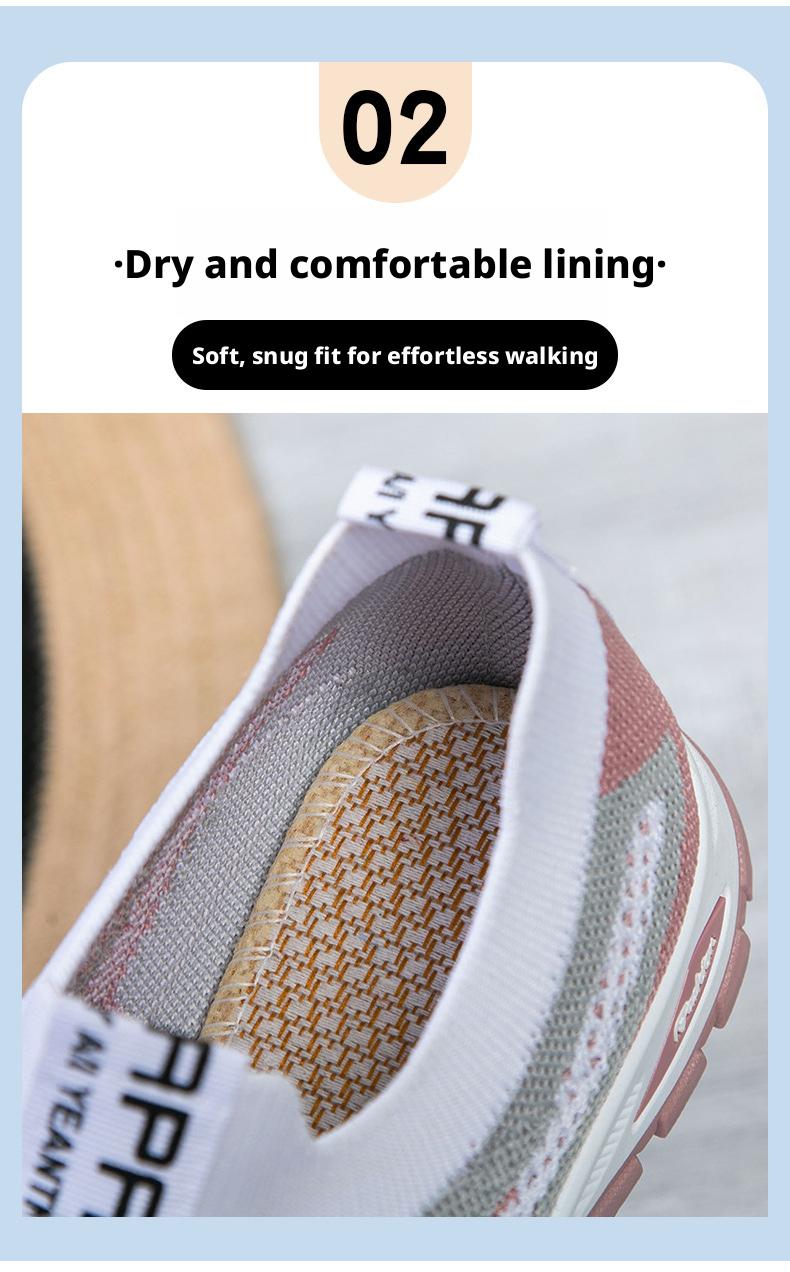 New women's sneakers, fly-knit mesh shoes, low-cut lightweight casual shoes, comfortable and versatile single shoes