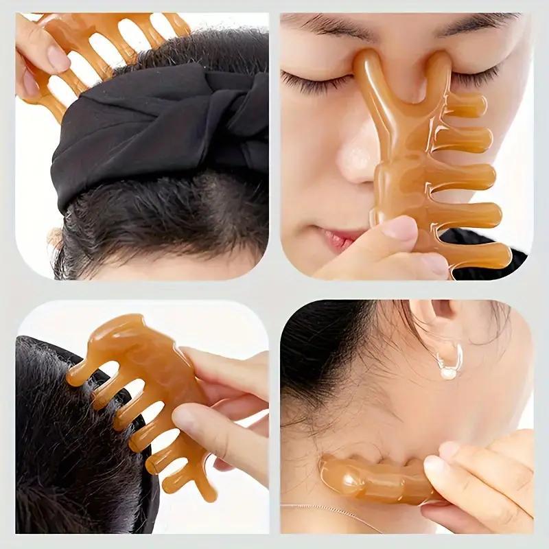 3 in 1 Gua Sha Massage Tool Set, Resin Gua Sha Scraper for Nose & Face, Relaxing Muscles & Facial Massage Tool Set, Home Spa Equipment