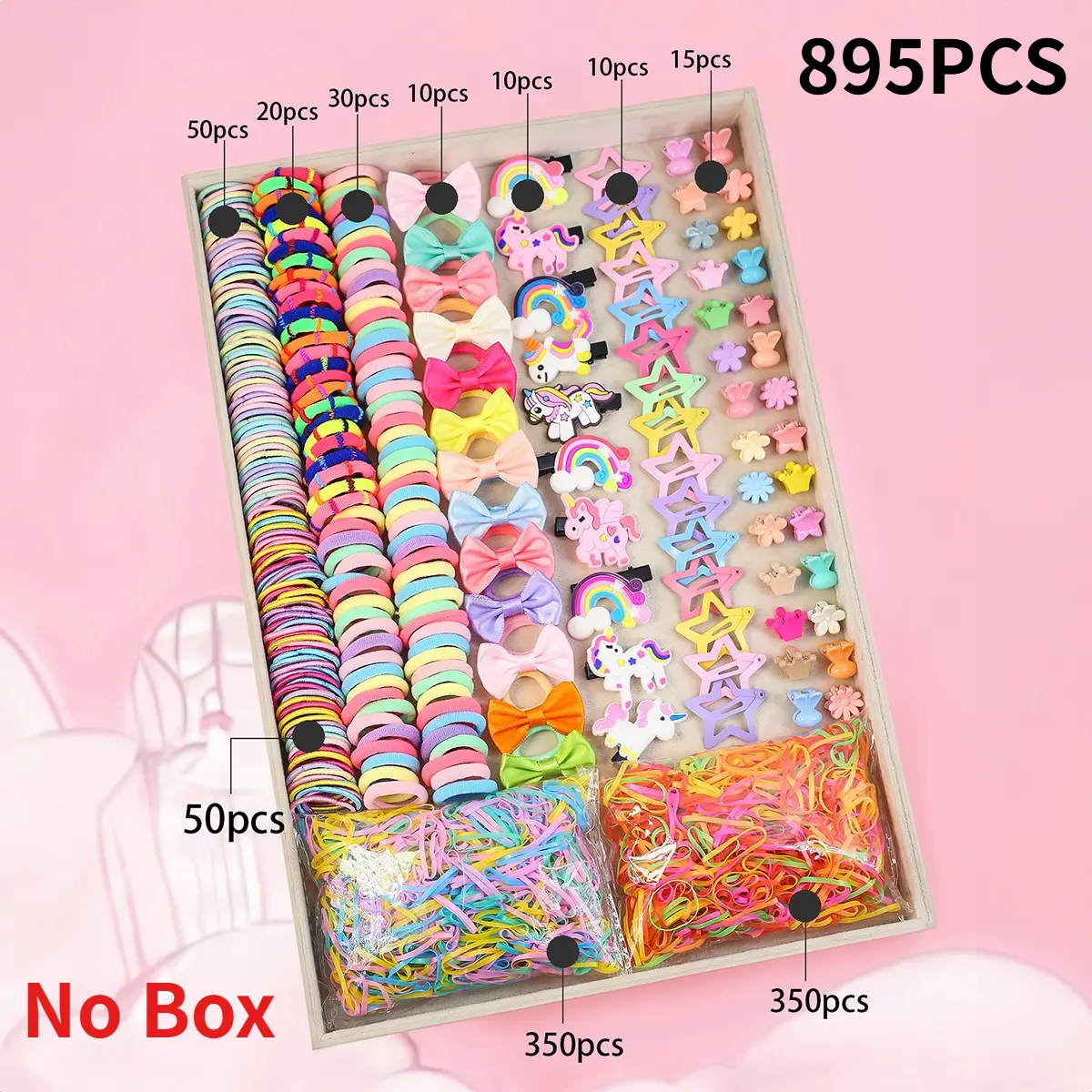 718 PCS (No Box)Cute Dopamine Hair Accessories Set With Bow Hairpin, Cartoon Hairpin, Star Drop Hairpin, Flower Hairpin, Mini Hairpin,Simple Hair Ring Suit for all seasons. Perfect for Toddler Kids Girls Women Choice for Fashion Lovers