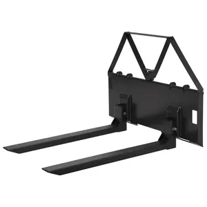 45-Inch Skid Steer Pallet Fork Set, 3,200 lb Capacity, Q235 Steel, Orange or Black