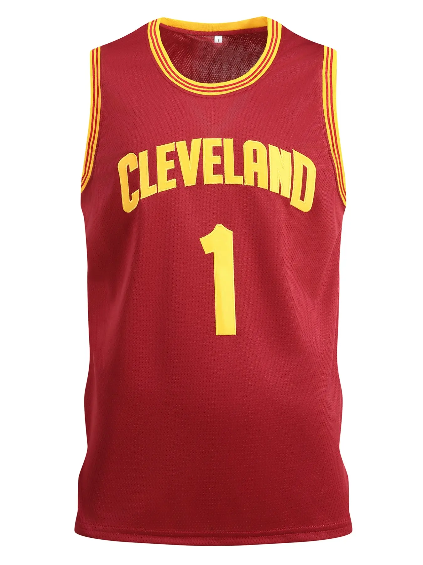 Men's 1 Red Basketball Sports Style Jersey Embroidered Sports Wear, Casual Long Sleeve Fitted H-Type Letter Pattern Top, Comfortable Athletic Sportswear Clothing