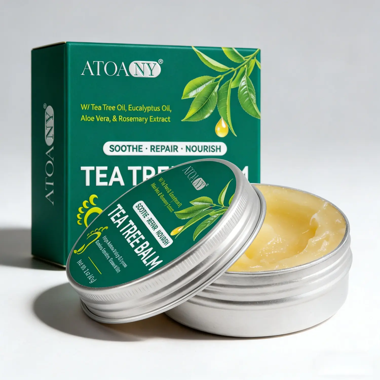 Atoany Tea Tree Intensive Moisturizing Balm, Intensive Hydrating, Relieves Itching and Dryness, Suitable for Daily Use, Flammable Aerosols Not Included