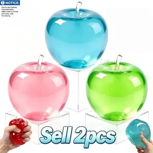 Apple Squishy Toy - Glass Gloss Slow Rebound Fidget Toy, Soft Q-Press, Kids Anxiety Relief, Party Gift, Birthday Gift, Decompression Squeeze