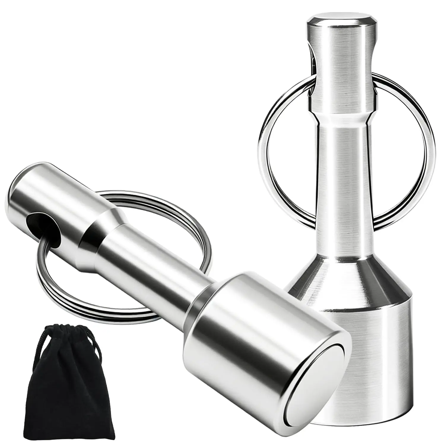 2 Pack D15mm   for Testing ,  & ,  Pocket  for Purse with   with Black  Bag, Ferrous Metals Test  and   Holder