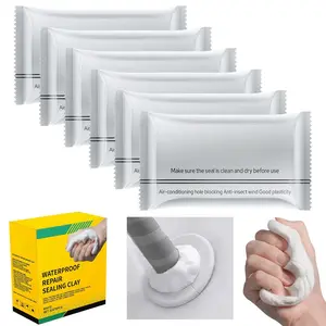 6-Pack New Type White Waterproof Sealant Mastic, Repair Sealing Clay, Quick Mending Mud  Drain Connection, Wall Hole, Air Conditioning Hole Waterproof Seal Putty