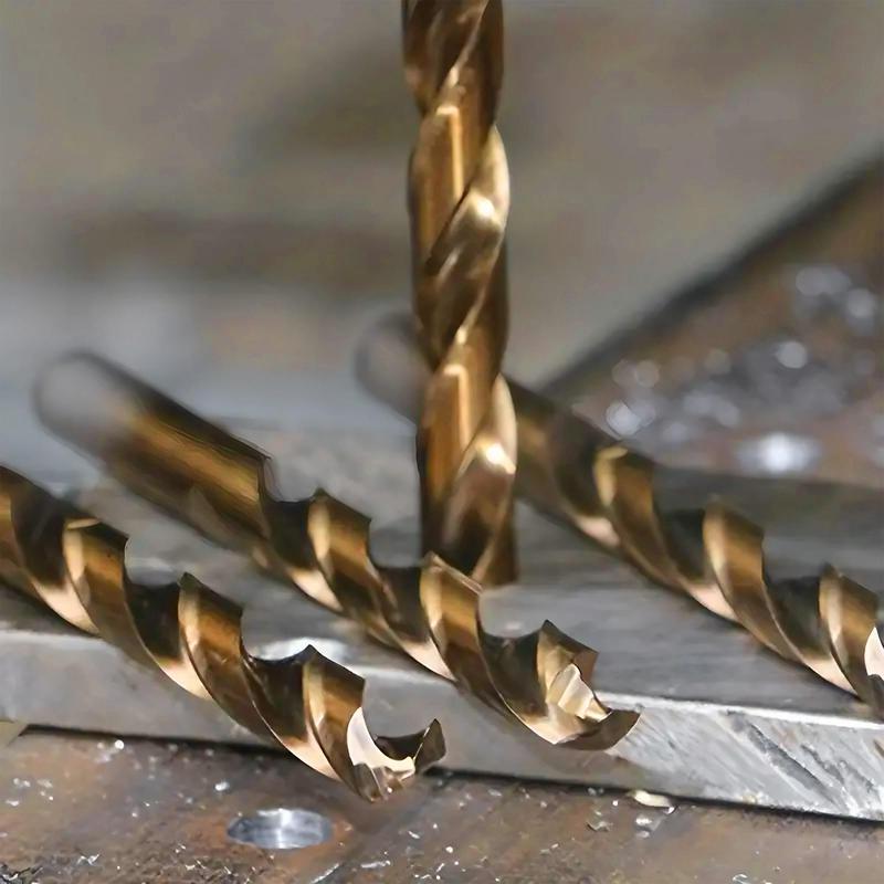 High-Speed Steel Titanium-Plated Drill Bit Tool Set, 99pcs/set Straight Shank Twist Drill Bit Kit, Woodworking Drill Bit Set