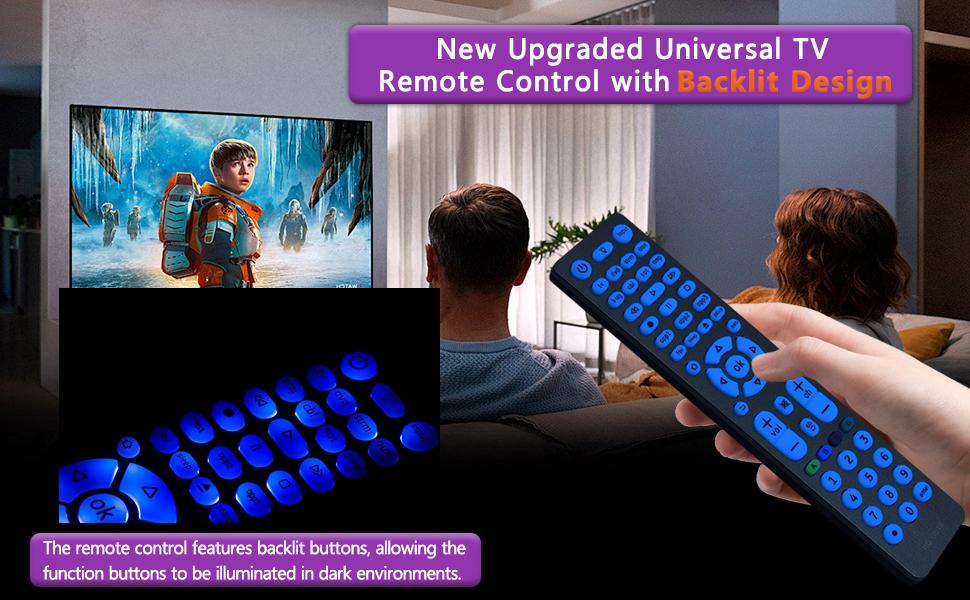 Universal Remote Control for TVs/Streaming Players/Audio/Cable Boxes and More 8-Device, Universal TV Remote for Samsung, LG, Sony, Philips, Vizio,Apple and More Brand