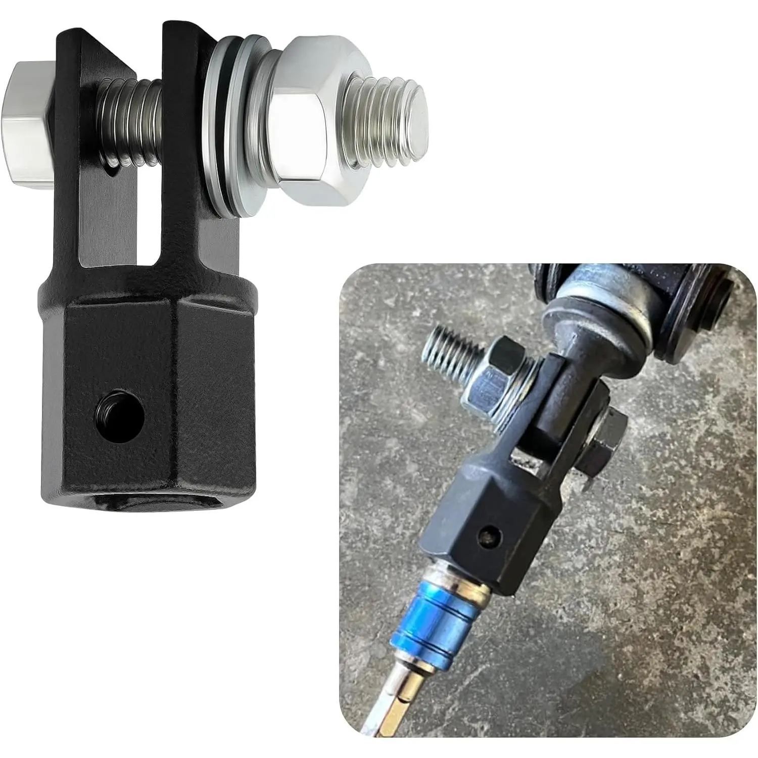 Car Scissor Jack Adapter, 1/2" Impact Drill/Ratchet or 13/16" Lug Wrench Drive, Heavy Duty Cr-V Steel Scissor Jack Drill Adapter, Labor-Saving Tool Compatible with Most Scissor Jacks