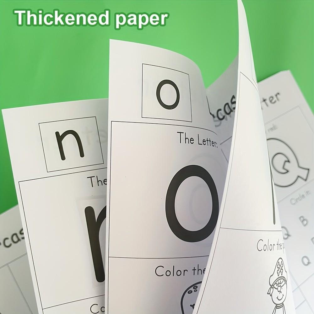 Alphabet Phonics Workbook, 1 Count 26 Pages (52 Sides) Comprehensive Alphabet Phonics Workbook, Fun Coloring Activities for Preschool and Kindergarten Learning, Tracing Preschool Books