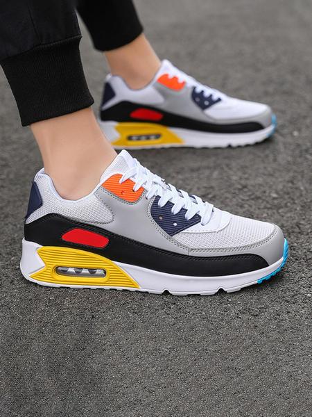 Men's Casual Sports Shoes with Iconic Style and Colorful Design, Comfortable Non-Slip Air Cushion Running Sneakers for Daily Training