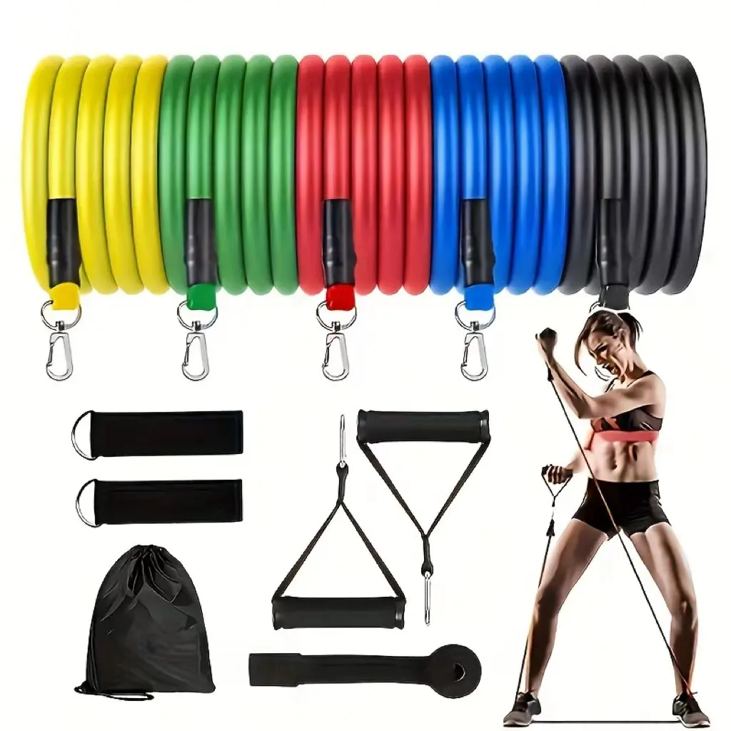 1 Set Resistance Bands for Men, Home Workout Elastic Bands, Strength Training Equipment, Chest and Back Exercises, Fitness Gear