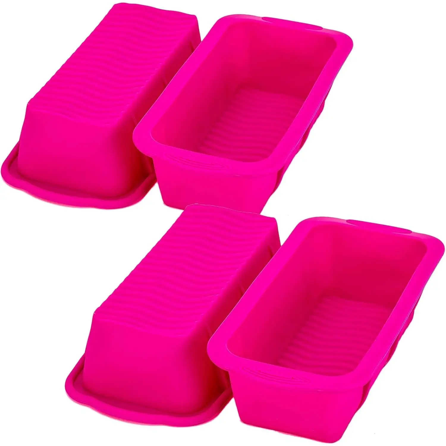 4 Pack  Bread Loaf Pan, 8 x 4 Inches  Baking Molds for Baking Banana Bread, Sandwich Bread, Small Loaf and Meatloaf