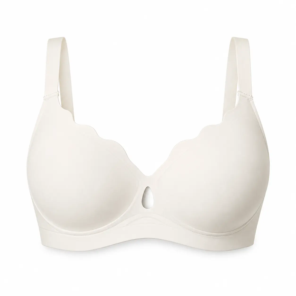 Women's 2-Pack Wireless Seamless Comfort Bras - Elegance, Stretchy Fabric, Soft Full Support, Deep V Neck, No Underwire, Lightweight Straps, Everyday Wear