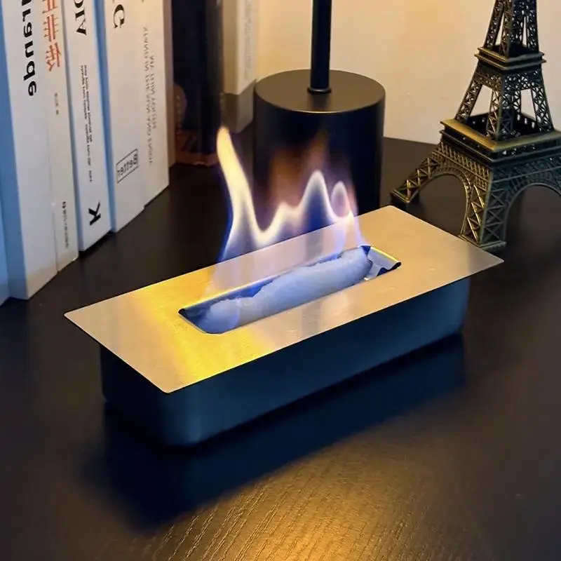 1pc Ethanol Fireplace Insert, Fits Rectangular Alcohol Fireplace, Can Be Used Alone, Holds 500ML, Indoor, Warmth, Ideal for Alcoholic Beverages, Ambiance