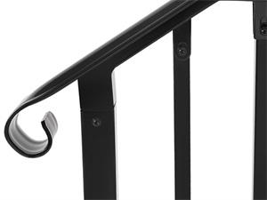 Step Handrail Fit for 1-2 Steps Flexible Porch Railing for Outdoor Steps Steel Stair Railing for Garden, Yard or Porch Black Step Handrail Fit for 1-2 Steps Flexible Porch Railing for Outdoor Steps Steel Stair Railing for Garden, Yard or Porch Black