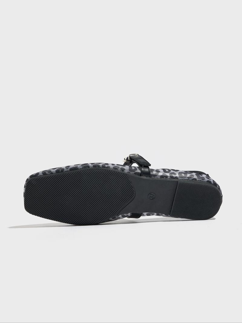 Women's Fashionable Leopard Print Mary Jane Flats, Casual Comfortable Breathable Square Toe Flat Shoes, Lightweight Comfortable Shoes for Daily Wear, Girl