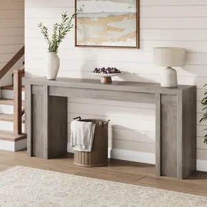 🏡 Garvee 70.9" Farmhouse Entryway Table – 1.9" Thick Wooden Console, 350 lbs Capacity, Long Sofa Table Behind Couch for Living Room! ✨
