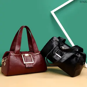 2026 Classic Square Multi-Zipper Tote Bag for Women, Large Capacity Multi-Compartment Handbag with Detachable Crossbody Strap, Versatile Daily Purse Ideal for Shopping, Office Work, Travel and Holiday Gifting, Available in Assorted Solid Shades