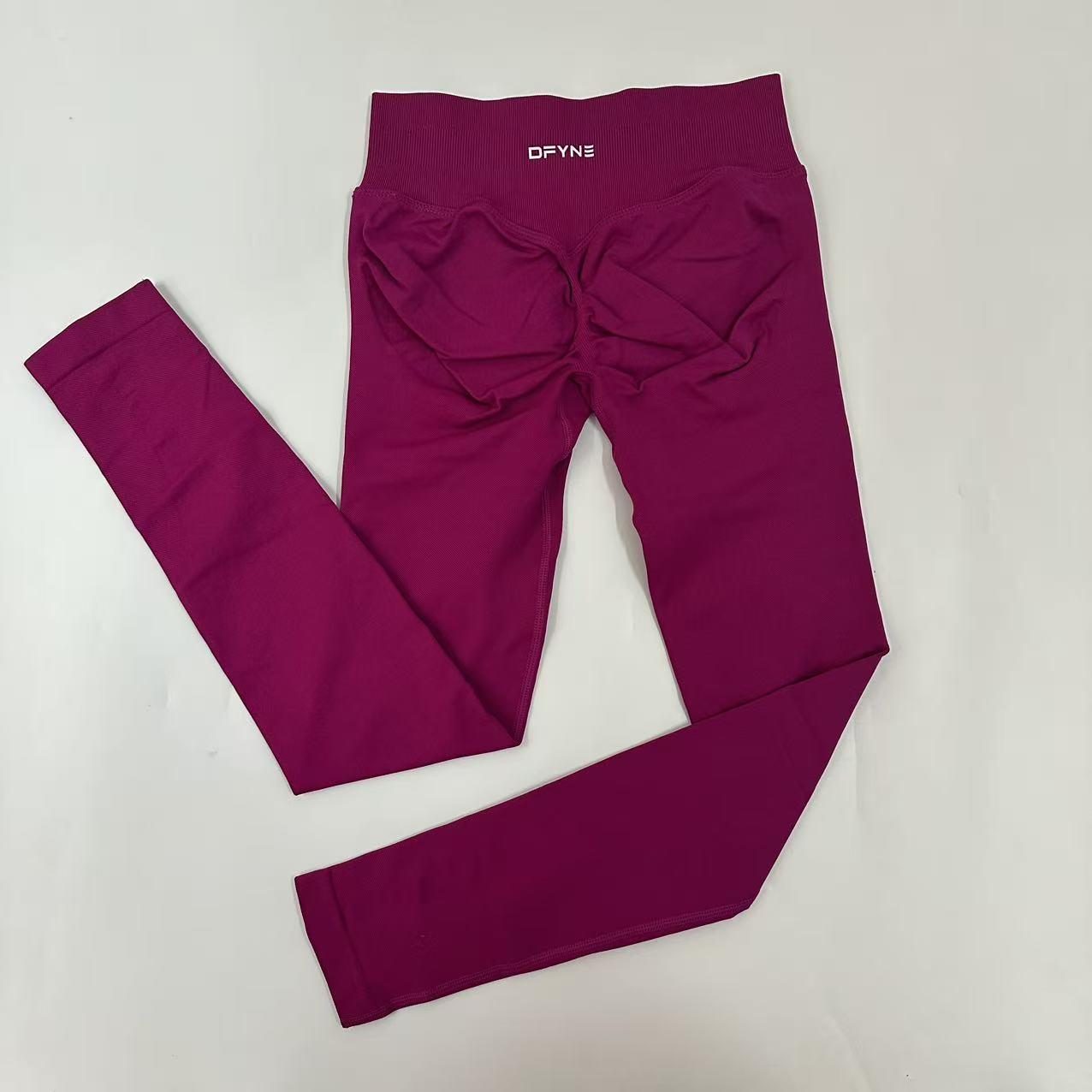 Dfyne Impact High-waist women's tight-fitting trousers and seamless yoga pants, suitable for sports, cycling and outdoor activities.