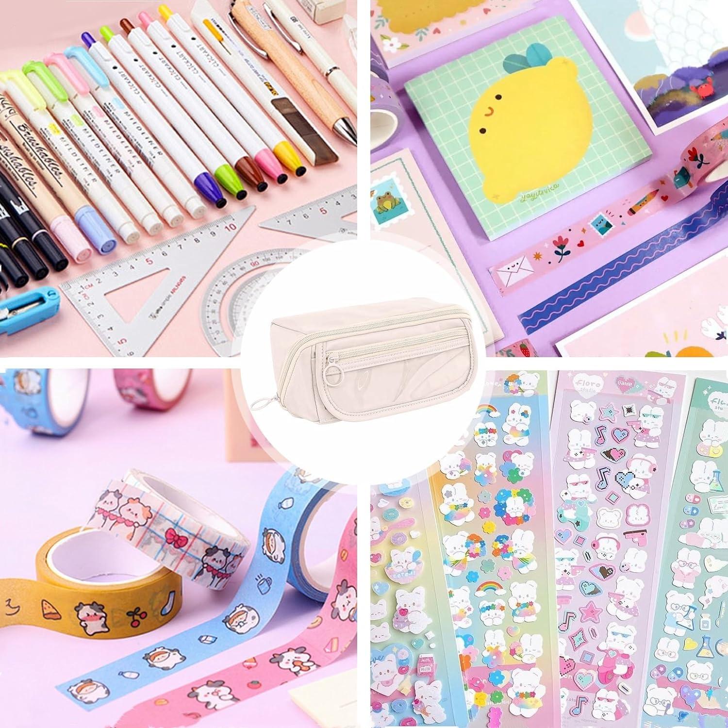 Large Capacity Canvas Pencil Case, Simple Handheld Stationery Box for Office School Men Women, Portable Makeup Bag, Ideal Back-To-School Gift