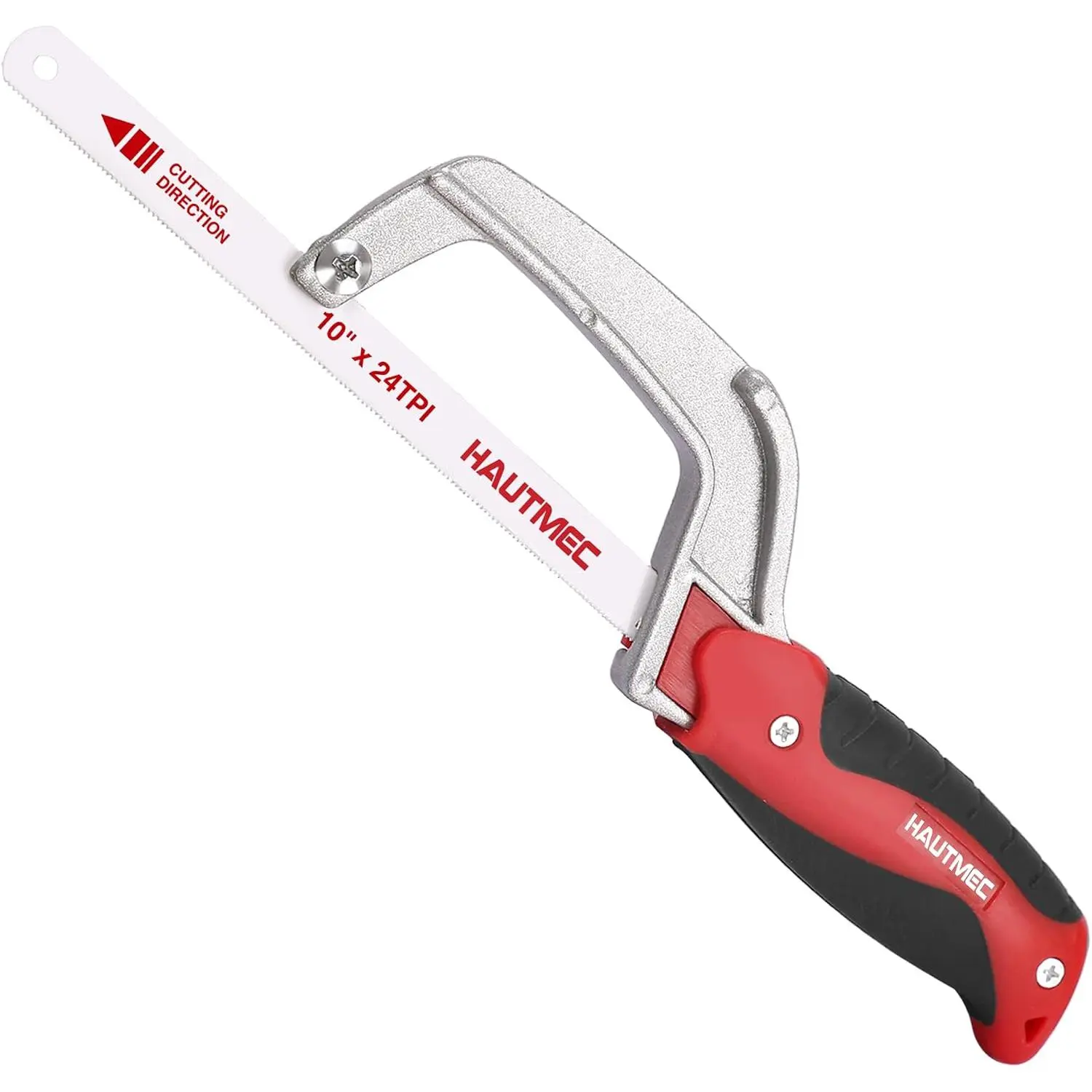 Compact Hacksaw, 10" Hack Saw with  HSS Blade, Aluminum Alloy Frame, Small Hand Saw for Wood PVC, Especially Cuts In Tight Hard-Reach – HT0035