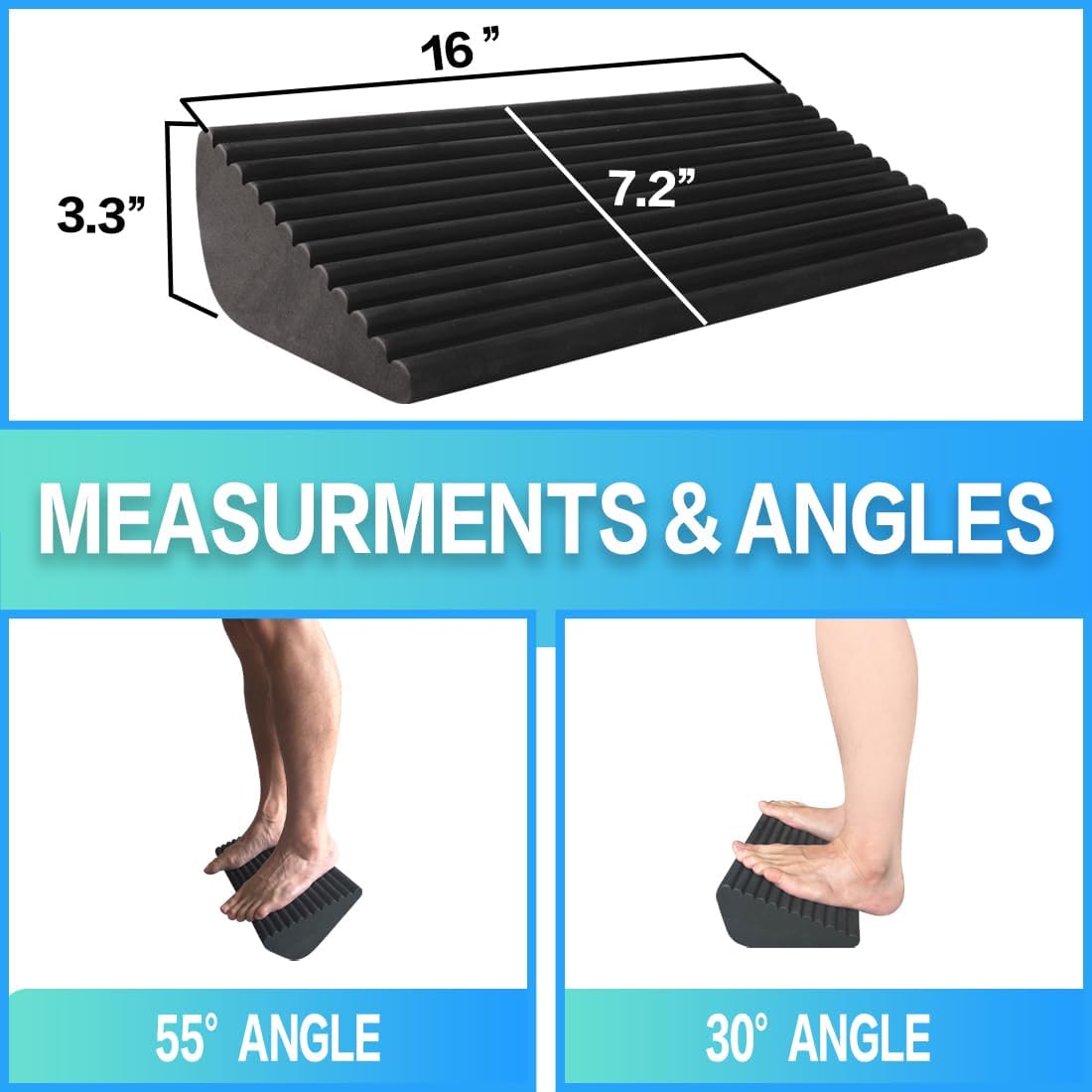Squat Wedge and Slant Board for  Stretching, Foot Stretcher for Physical ,  Stretcher for Improving Mobility  and Strength Performance