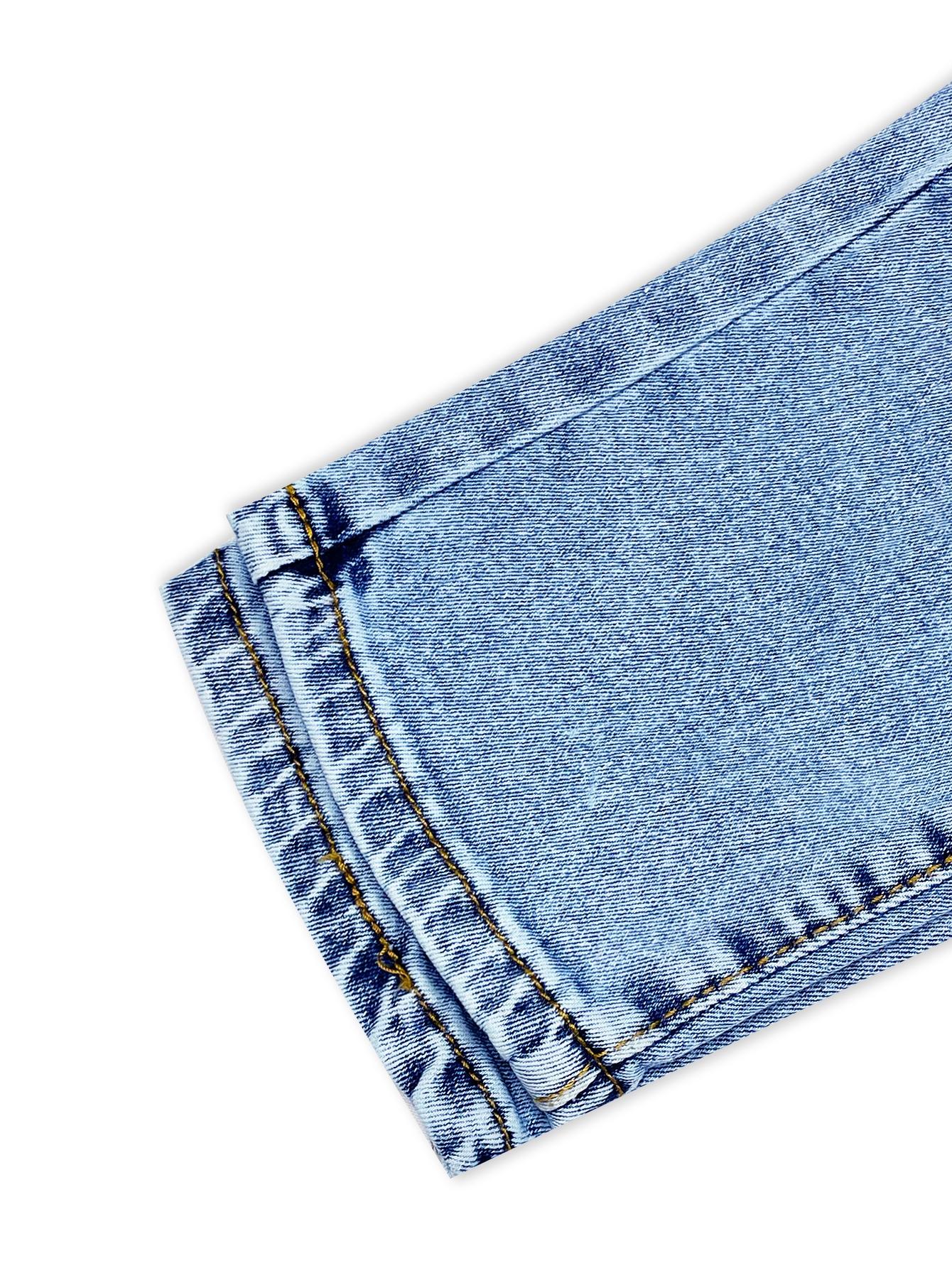 Elegant Women's High Waist Slimming Stretchy Jeans, Embroidered Bow Design, Elastic Skinny Fit, All Seasons Fashionable Denim Stretchy Jeans