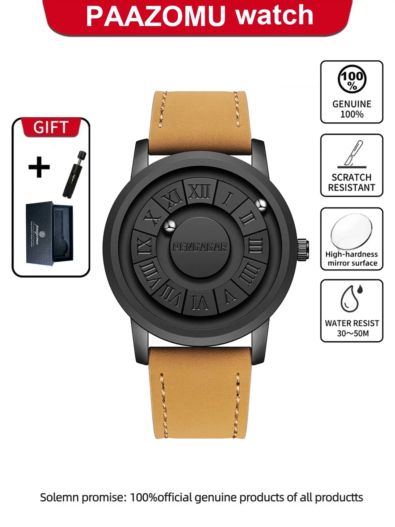 Men's Fashion Magnetic Suspension Sports Watch, Casual Quartz Wristwatch, Stylish Timepiece for Daily Wear, Reliable & Trendy Design